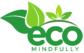Eco Mindfully logo with green leaves representing eco-living and sustainability